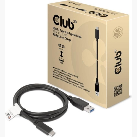 CABLE USB-C TO USB3.1 1M/M/M CAC-1523 CLUB3D