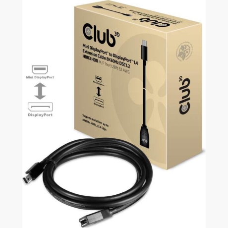 CABLE MINI DP TO DP 1M/M/F CAC-1121 CLUB3D