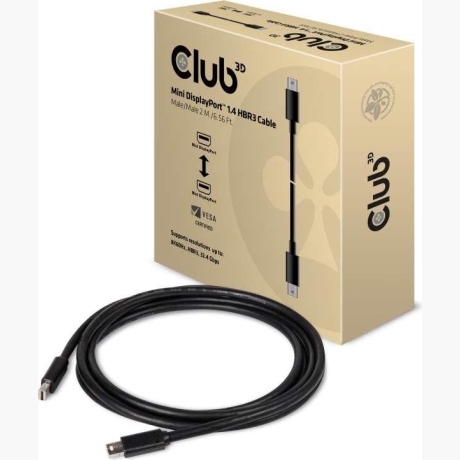 CABLE MINI DP TO MINI DP 2M/M/M CAC-1164 CLUB3D