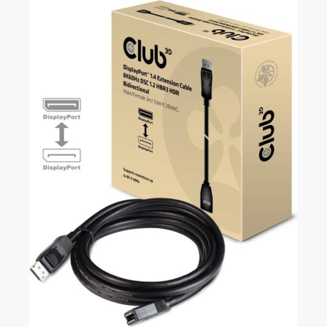 CABLE DP TO DP 3M/M/F CAC-1023 CLUB3D