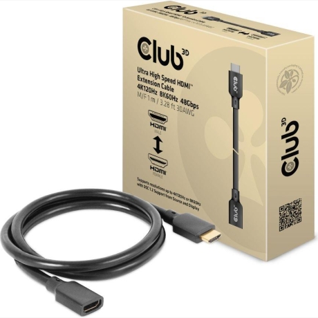CABLE HDMI TO HDMI 1M/M/F CAC-1322 CLUB3D