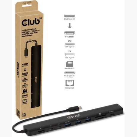 NB ACC DOCKING STATION 10IN1/USB-C 140W CSV-2550 CLUB3D