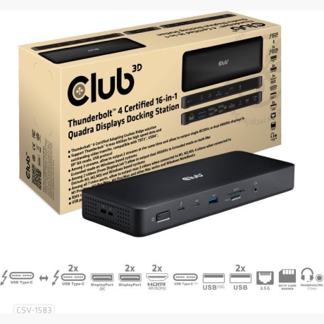 NB ACC DOCKING STATION 16IN1/THUNDERBOLT CSV-1583 CLUB3D