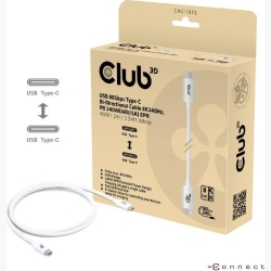 CABLE USB-C TO USB-C 1.2M/WHITE CAC-1572 CLUB3D
