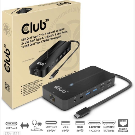 I/O HUB 7IN1 USB-C/100W CSV-1595 CLUB3D