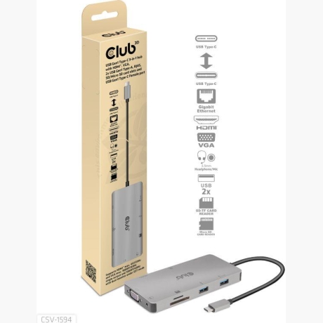 I/O HUB 9IN1 USB-C/CSV-1594 CLUB3D