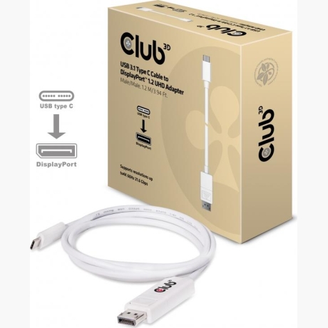 CABLE USB-C TO DP 1.2M/M/M CAC-1517 CLUB3D