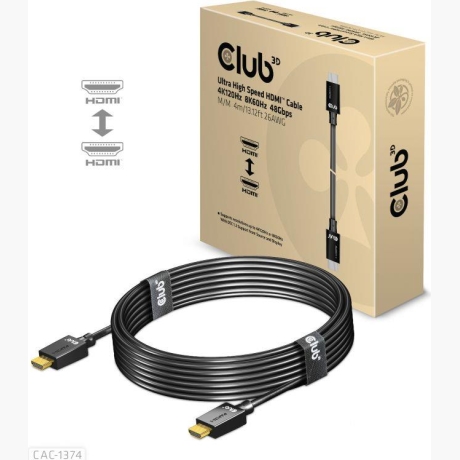 CABLE HDMI TO HDMI 4M/M/M CAC-1374 CLUB3D