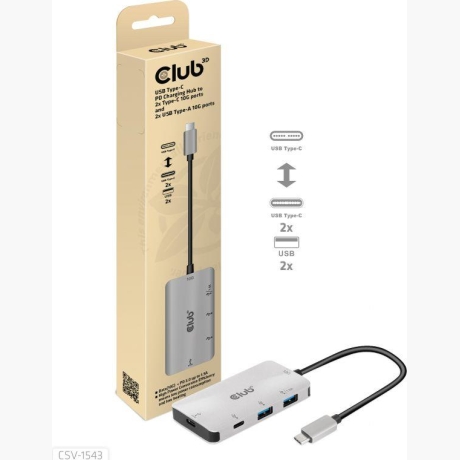 I/O HUB USB-C PD CHARGING/CSV-1543 CLUB3D