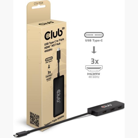 I/O HUB USB-C HDMI TRIPLE/CSV-1554 CLUB3D