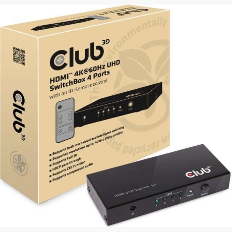 VIDEO SWITCH HDMI 4PORT/CSV-1370 CLUB3D
