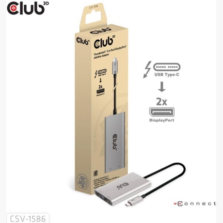 I/O ADAPTER THUNDERBOLT TO DP/CSV-1586 CLUB3D