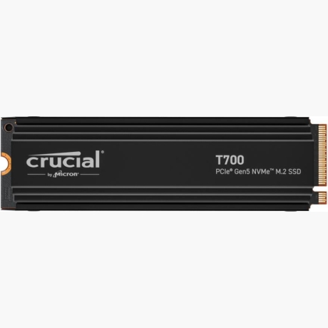 SSD|CRUCIAL|T700|4TB|M.2|PCIe Gen5|NVMe|TLC|Write speed 11800 MBytes/sec|Read speed 12400 MBytes/sec|TBW 2400 TB|CT4000T700SSD5