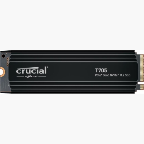 SSD|CRUCIAL|T705|4TB|M.2|PCIe Gen5|NVMe|Write speed 12600 MBytes/sec|Read speed 14100 MBytes/sec|TBW 2400 TB|CT4000T705SSD5