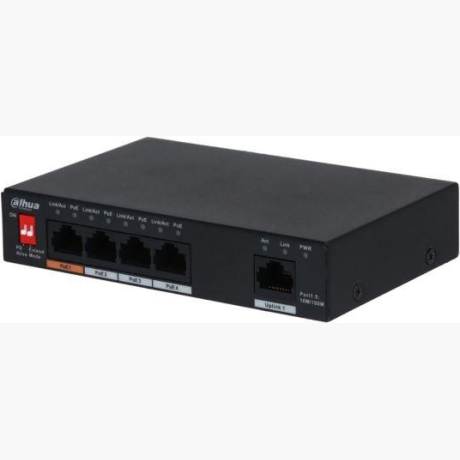 Switch|DAHUA|PFS3005-4ET-60-V2|Desktop/pedestal|PoE ports 4|60 Watts|DH-PFS3005-4ET-60-V2