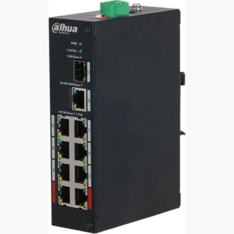 Switch|DAHUA|PFS3110-8ET-96-V2|PoE ports 8|96 Watts|DH-PFS3110-8ET-96-V2
