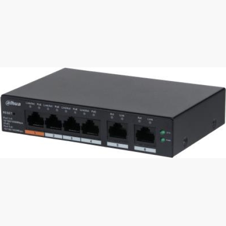 Switch|DAHUA|CS4006-4GT-60|Type L2|Desktop/pedestal|PoE ports 4|60 Watts|DH-CS4006-4GT-60