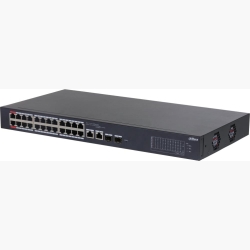 Switch|DAHUA|CS4226-24ET-240|Desktop/pedestal|Rack 1U|24x10Base-T / 100Base-TX|2x10/100/1000BASE-T/SFP combo|2|26|PoE ports 24|240 Watts|CS4226-24ET-240
