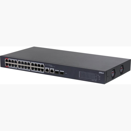 Switch|DAHUA|CS4226-24ET-240|Desktop/pedestal|Rack 1U|24x10Base-T / 100Base-TX|2x10/100/1000BASE-T/SFP combo|2|26|PoE ports 24|240 Watts|CS4226-24ET-240