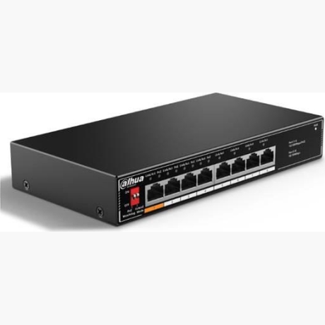 Switch|DAHUA|Desktop/pedestal|8x10Base-T / 100Base-TX|PoE ports 4|60 Watts|SF1008LP