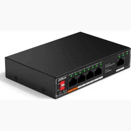 Switch|DAHUA|PoE ports 4|60 Watts|SF1005P