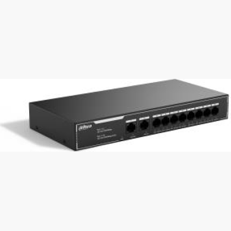 Switch|DAHUA|10-Port Economical Gigabit PoE Switch with 8-Port PoE|Type L2|SG1010LP