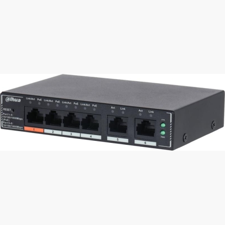 Switch|DAHUA|DH-SG4006P|Type L2|PoE ports 4|60 Watts|SG4006P