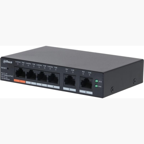 Switch|DAHUA|DH-CS4006-4ET2ET-60|Type L2|PoE ports 4|60 Watts|CS4006-4ET2ET-60