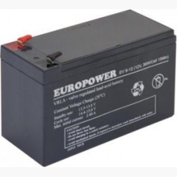 BATTERY 12V 9AH VRLA/EV9-12 T2 EUROPOWER EMU