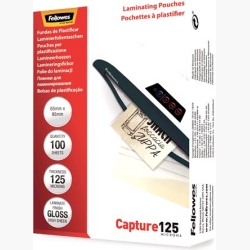 LAMINATOR POUCH GLOSSY CARD/125 100PCS 5306702 FELLOWES