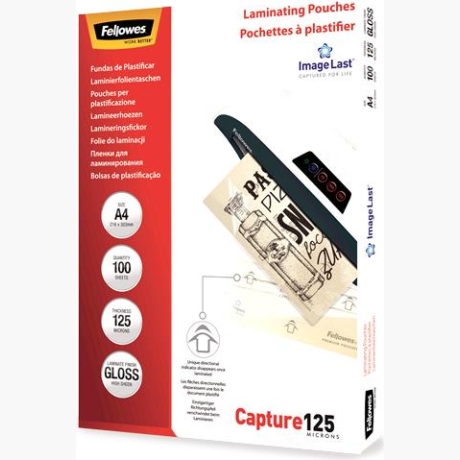 LAMINATOR POUCH IMAGELAST/A4 125 100PCS 5307407 FELLOWES