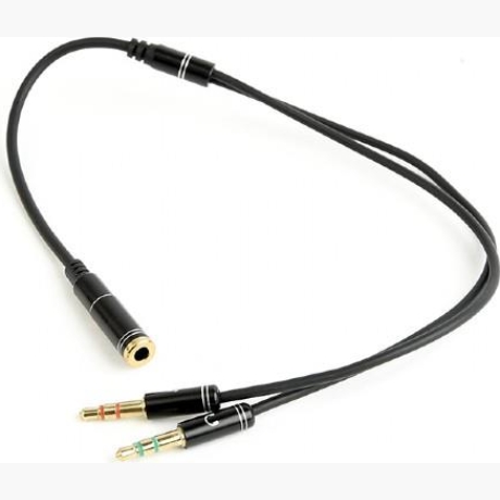 CABLE AUDIO 3.5MM SOCKET TO/2X3.5MM PLUG CCA-418M GEMBIRD