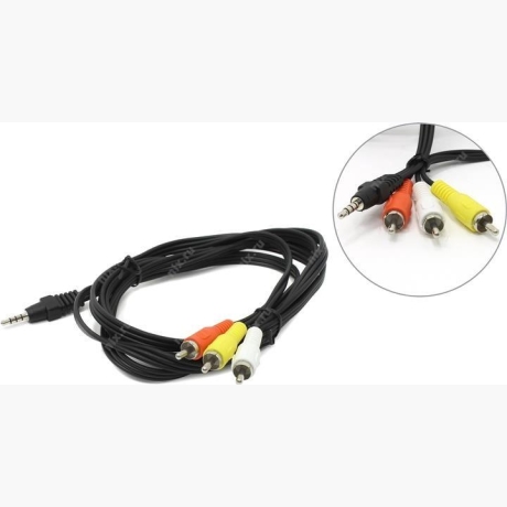 CABLE AUDIO 3.5MM 4PIN TO 3RCA/AV 2M CCA-4P2R-2M GEMBIRD