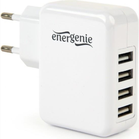 CHARGER USB UNIVERSAL WHITE/4PORT EG-U4AC-02 GEMBIRD