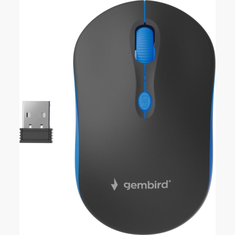 MOUSE USB OPTICAL WRL BLACK/BLUE MUSW-4B-03-B GEMBIRD