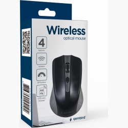 MOUSE USB OPTICAL WRL GREY/BLACK MUSW-4B-04-GB GEMBIRD