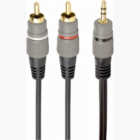 CABLE AUDIO 3.5MM TO 2RCA 2.5M/GOLD CCA-352-2.5M GEMBIRD