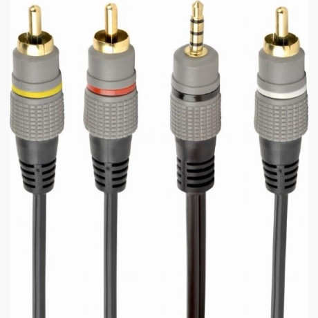 CABLE AUDIO 3.5MM 4PIN TO 3RCA/AV 1.5M CCAP-4P3R-1.5M GEMBIRD