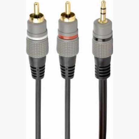 CABLE AUDIO 3.5MM TO 2RCA 5M/GOLD CCA-352-5M GEMBIRD