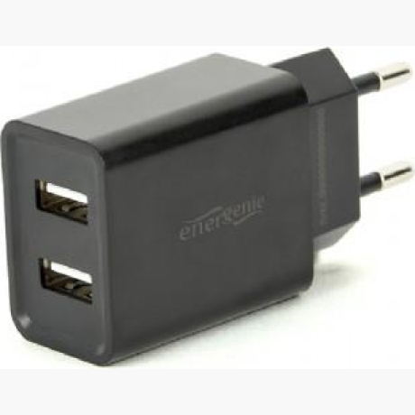 CHARGER USB UNIVERSAL BLACK/2PORT EG-U2C2A-03-BK GEMBIRD