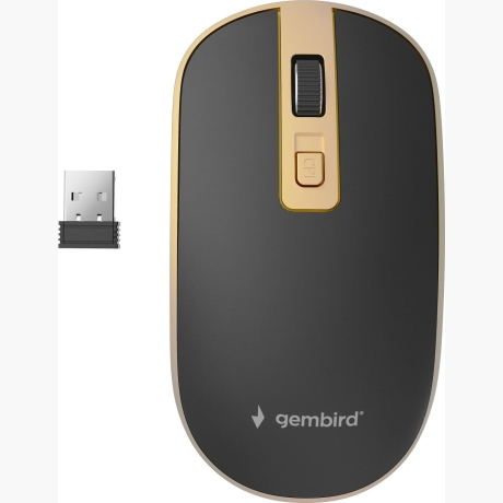 MOUSE USB OPTICAL WRL BLACK/GOLD MUSW-4B-06-BG GEMBIRD