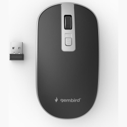 MOUSE USB OPTICAL WRL BLACK/SILVER MUSW-4B-06-BS GEMBIRD