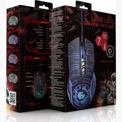 MOUSE USB OPTICAL GAMING/BLACK MUSG-RGB-01 GEMBIRD