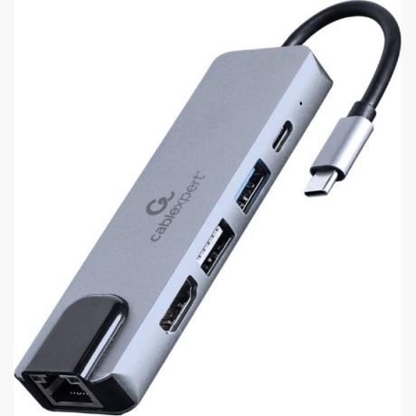 I/O ADAPTER USB-C TO HDMI/USB3/5IN1 A-CM-COMBO5-04 GEMBIRD