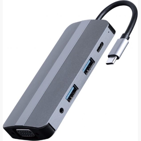 I/O ADAPTER USB-C TO HDMI/USB3/8IN1 A-CM-COMBO8-02 GEMBIRD