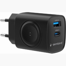 CHARGER USB 2IN1 20W 2PORT/TA-UC-PDQCW20-01-BK GEMBIRD
