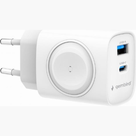 CHARGER USB 2IN1 20W 2PORT/TA-UC-PDQCW20-01-W GEMBIRD
