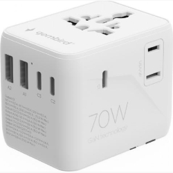 POWER ADAPTER TRAVEL 70W/WHITE TPA-2A3C70-01-W GEMBIRD
