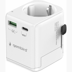 POWER ADAPTER GROUNDED 20W/WHT TPA-EU1A1C20-01-W GEMBIRD