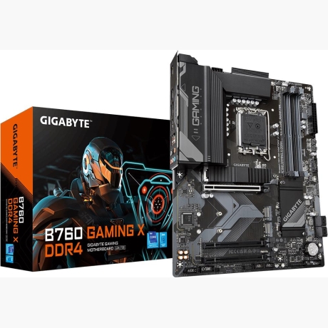 Mainboard|GIGABYTE|Intel B760 Express|LGA1700|ATX|Memory DDR4|Memory slots 4|2xPCI-Express 3.0 16x|1xPCI-Express 4.0 16x|3xM.2|1xHDMI|1xDisplayPort|5xUSB 2.0|3xUSB 3.0|1xRJ45|6xAudio port|B760GAMINGXDDR4